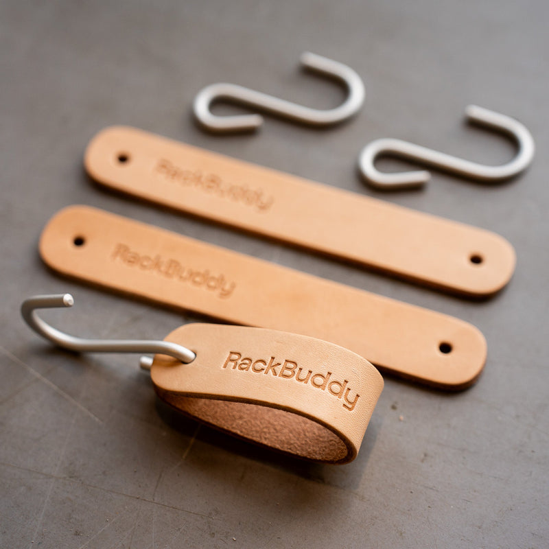 S-Hook med Leathertrap 3 stykker
